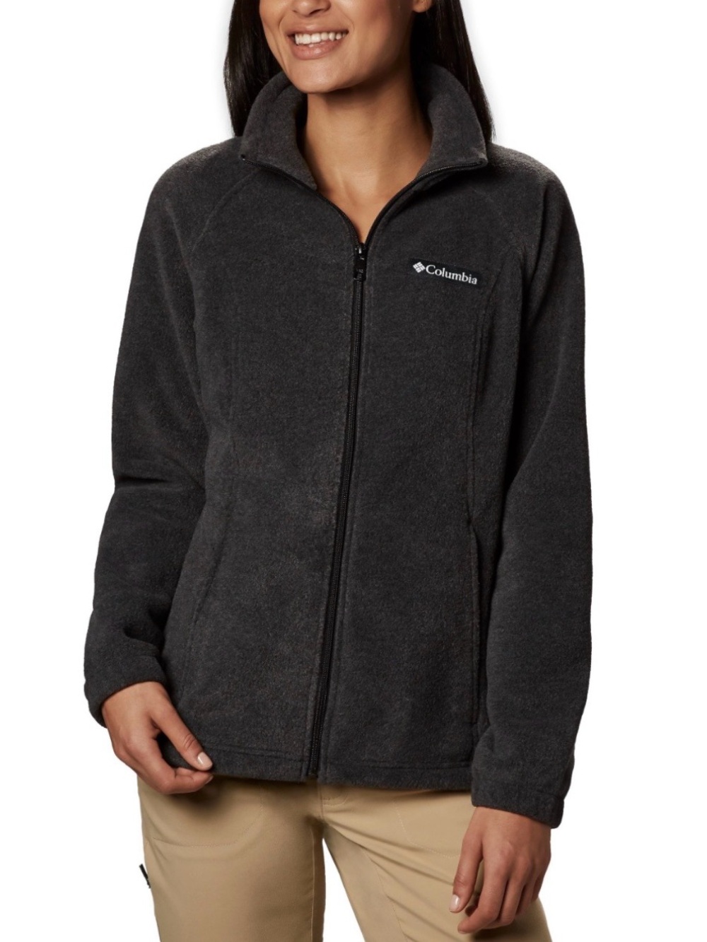 Columbia Women's Full-Zip Fleece Jacket - Dark Grey